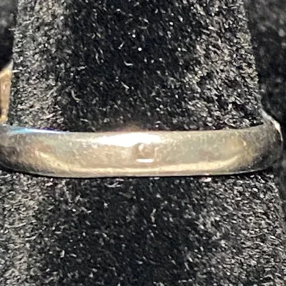 Ring Heart CZ Cubic Zirconia Size 4 Faceted Vintage Jewelry Sterling Silver Stam - Picture 12 of 16